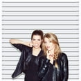 Mugshot Photo Booth Backdrop Banner 6x6ft, Wide Enough for Everyone