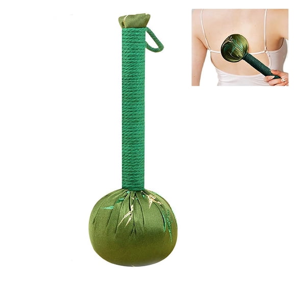 Mugwort Back Massage Hammer – Handheld Fabric Tapping Tool, Traditional Meridian Style Self Massage Device for Back Muscle and Deep Tissue Relaxation, Portable Daily Care Accessory