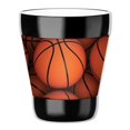 thumbnail image 1 of Mugzie 12-Ounce "Low Ball" Tumbler Drink Cup with Removable Insulated Wetsuit Cover - Basketballs, 1 of 4