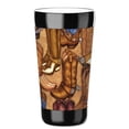 thumbnail image 1 of Mugzie 16-Ounce Tumbler Drink Cup with Removable Insulated Wetsuit Cover - Cowboy Boots (tan), 1 of 4