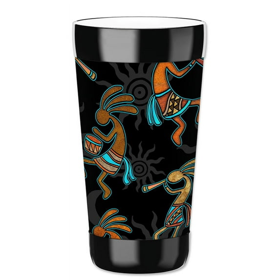Mugzie 16-Ounce Tumbler Drink Cup with Removable Insulated Wetsuit Cover - Kokopelli