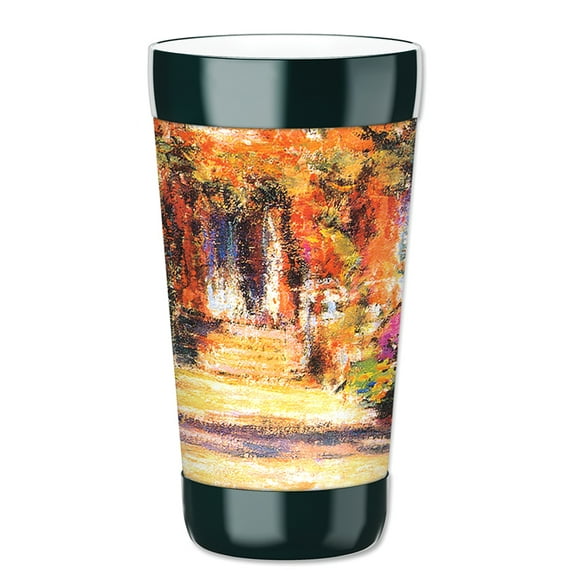 Mugzie 16-Ounce Tumbler Drink Cup with Removable Insulated Wetsuit Cover - Monet: II Viale del Giandino