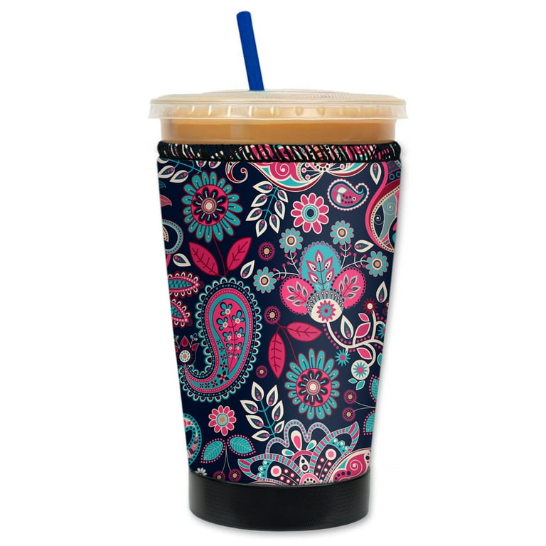 Mugzie Deluxe Iced Coffee Insulator Sleeve - Reusable Neoprene Cozy for Cold  Drink Cups - Prevents Condensation and Tip Overs - Made in USA - Groovy Tie  Dye (Large 22 - 26 Oz) 