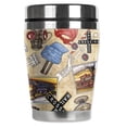 thumbnail image 1 of Mugzie brand 12-Ounce "Mini" Travel Mug with Insulated Wetsuit Cover - Engineer Hats (tan), 1 of 5