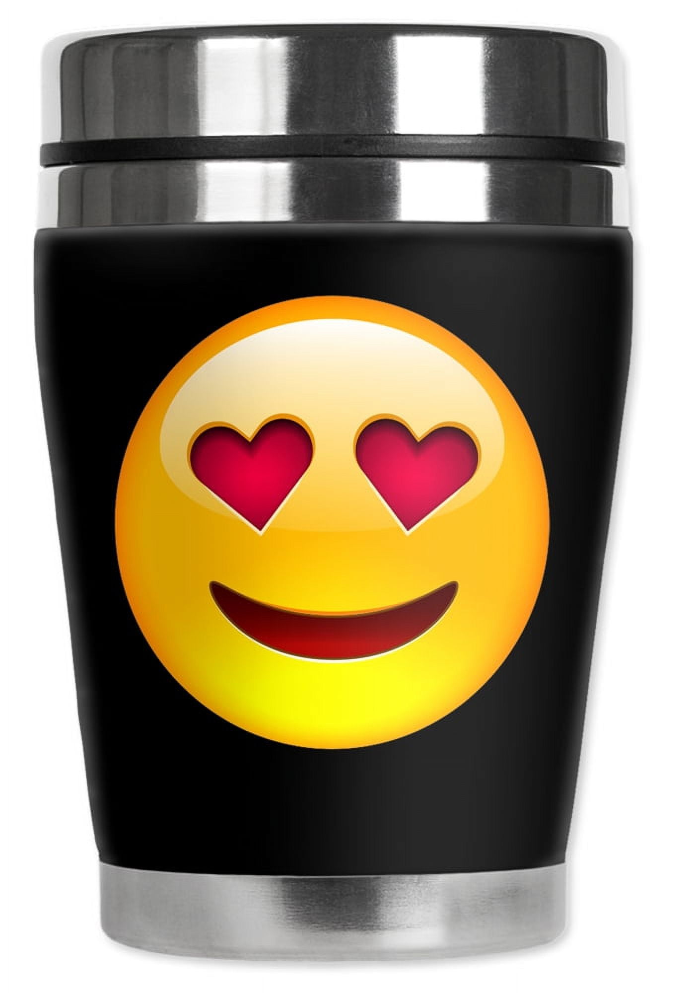 Mugzie brand 12Ounce Travel Mug with Insulated Wetsuit Cover Heart