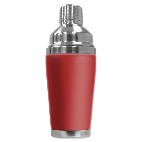 Mugzie brand 16-Ounce Cocktail Shaker with Insulated Wetsuit Cover - Red