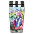 thumbnail image 1 of Mugzie brand 16-Ounce Stainless Steel Travel Mug with Insulated Wetsuit Cover - Blue Butterfly, 1 of 5