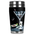 thumbnail image 1 of Mugzie brand 16-Ounce Stainless Steel Travel Mug with Insulated Wetsuit Cover - Michael Godard: Let the Chips Fall, 1 of 5
