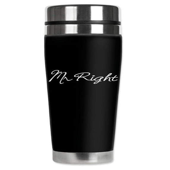 Mugzie brand 20-Ounce "MAX" Stainless Steel Travel Mug with Insulated Wetsuit Cover - Mr. Right