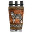 thumbnail image 1 of Mugzie brand 20-Ounce "MAX" Stainless Steel Travel Mug with Insulated Wetsuit Cover - Wolf, 1 of 5