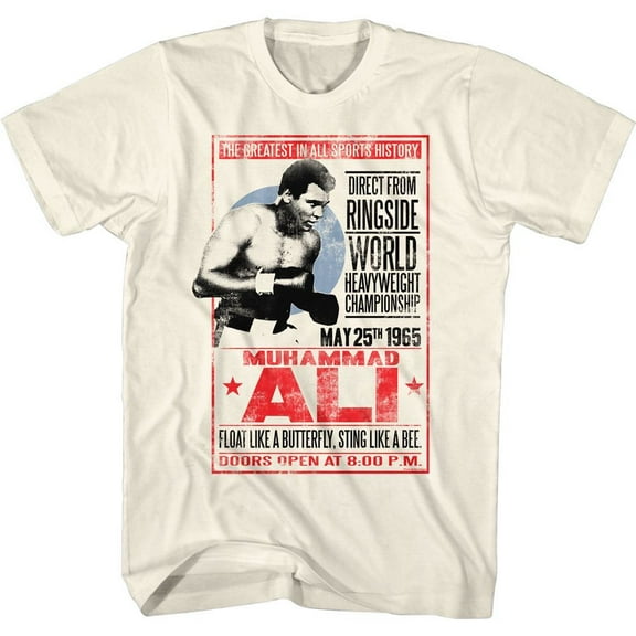Muhammad Ali 1965 Poster Natural T-Shirt