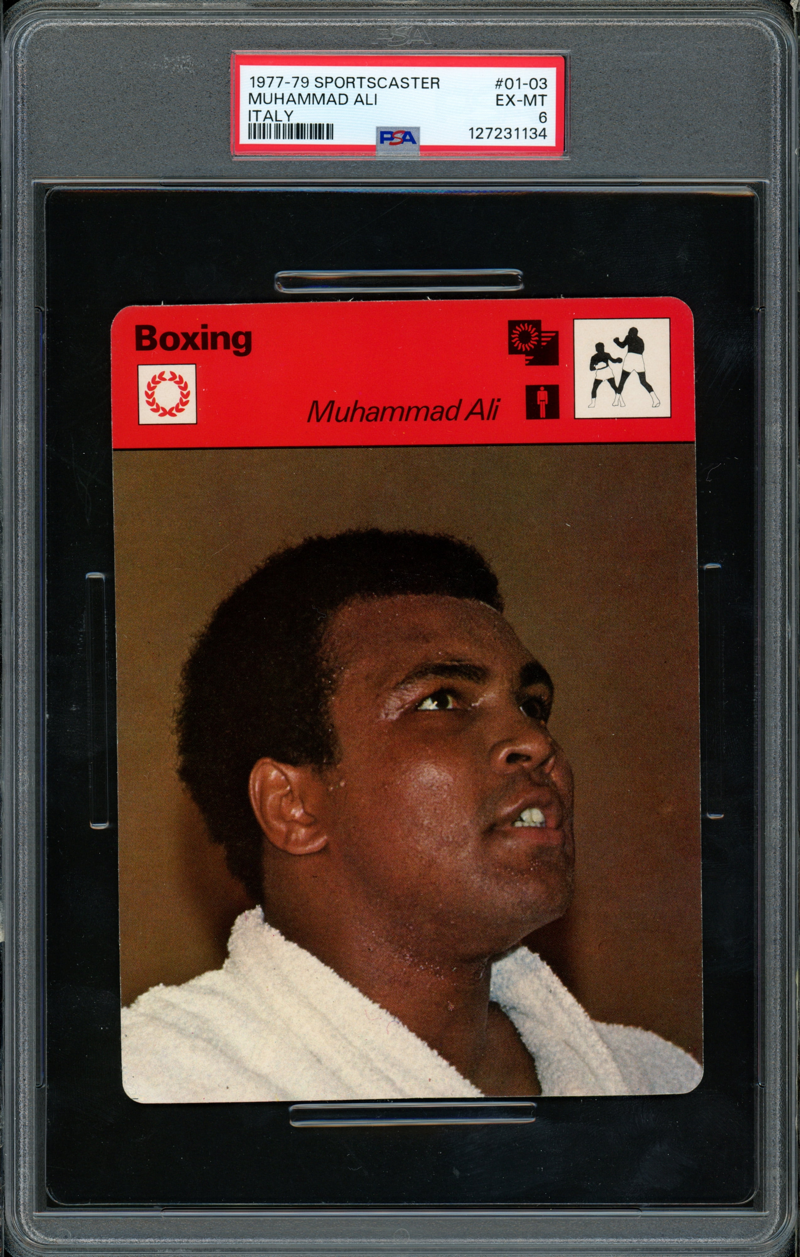 Muhammad Ali 1977-79 Sportscaster Card #01-03 PSA 6 #127231134 ...