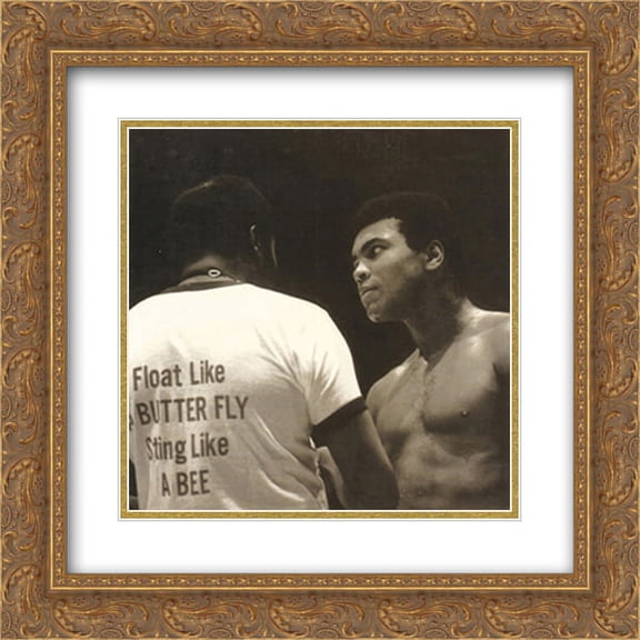 Muhammad Ali 2x Matted 16x16 Gold Ornate Framed Art Print