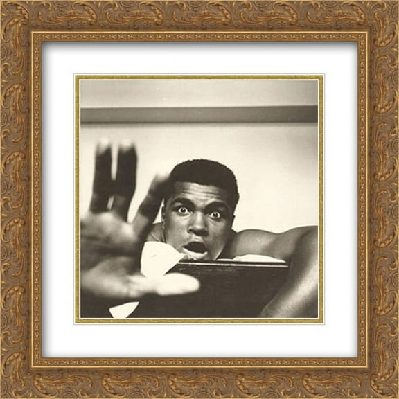 Muhammad Ali 2x Matted 16x16 Gold Ornate Framed Art Print