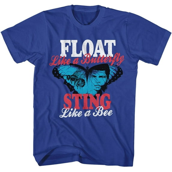 Muhammad Ali Ali Float and Sting Royal Adult T-Shirt