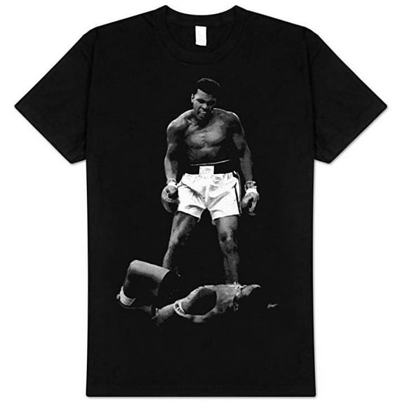 Muhammad Ali Ali Over Liston Black Adult T-Shirt