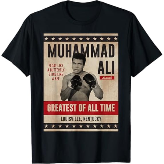 Muhammad Ali - Ali Poster T-Shirt ,Black Color,Size 3XL - Walmart.com