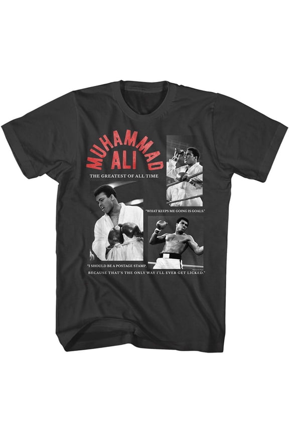 Muhammad Ali Ali Quote Collage Smoke Adult T-Shirt