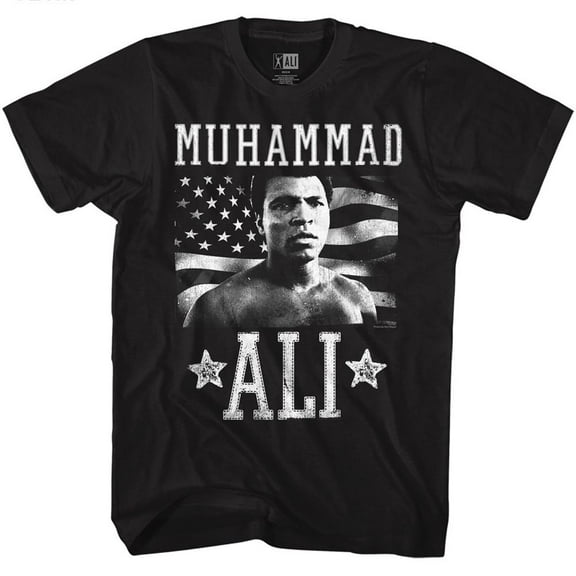 Muhammad Ali America Black Adult T-Shirt Xlt