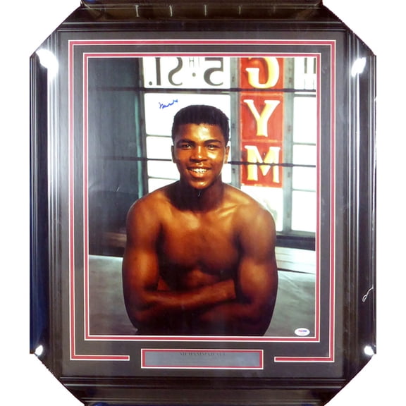 Muhammad Ali Autographed Framed 16x20 Photo PSA/DNA #S14054