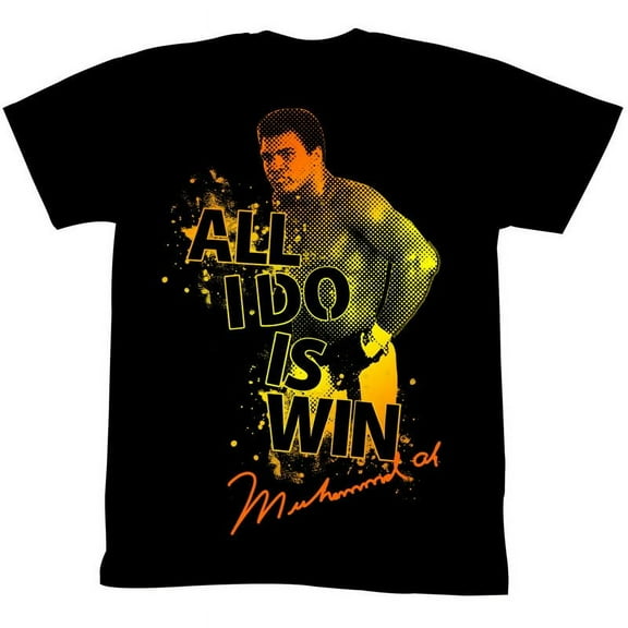Muhammad Ali Boom Boom Pow Black Adult T-Shirt 6Xl