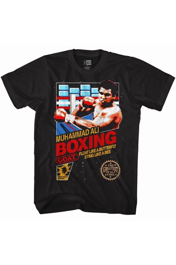 Muhammad Ali Boxing Black Adult T-Shirt 2Xlt