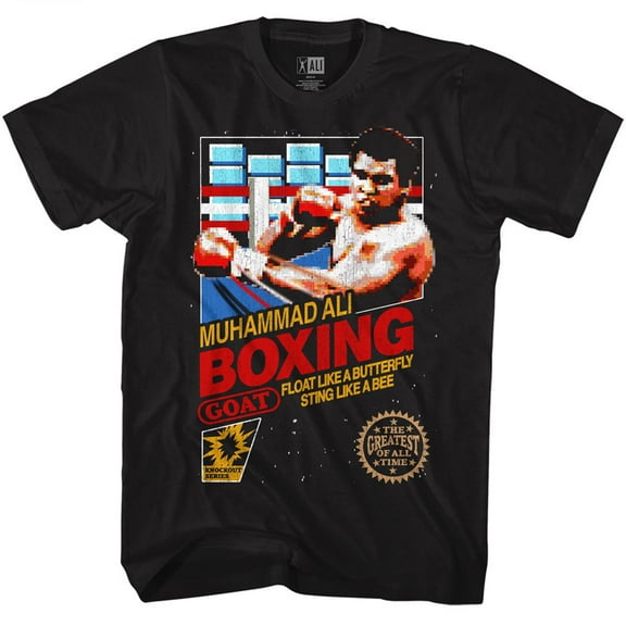 Muhammad Ali Boxing Black Adult T-Shirt