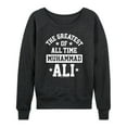 thumbnail image 1 of Muhammad Ali - Boxing Legend - All Time Greatest Star - Women's Lightweight French Terry Long Sleeve Shirt, 1 of 5
