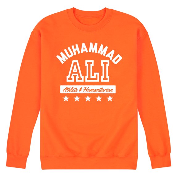 Muhammad Ali - Boxing Legend - Athlete & Humanitarian - Men's Crew Neck Fleece Pullover
