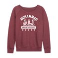 thumbnail image 1 of Muhammad Ali - Boxing Legend - Athlete & Humanitarian - Women's Lightweight French Terry Long Sleeve Shirt, 1 of 5