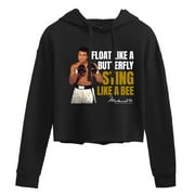 Muhammad Ali - Boxing Legend - Butterflies Float, Bees Sting - Juniors Cropped Pullover Hoodie