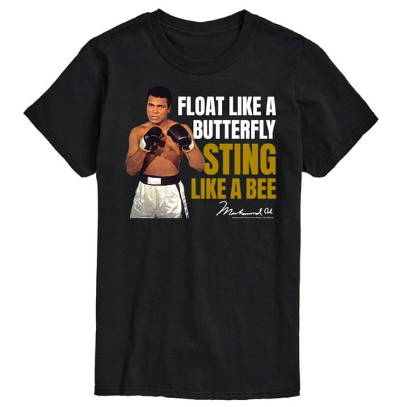 Muhammad Ali - Boxing Legend - Butterflies Float, Bees Sting - Men's Short Sleeve Graphic T-Shirt