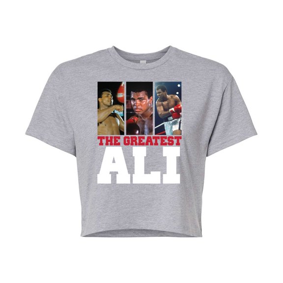 Muhammad Ali - Boxing Legend - Classic In the Ring Photos - Juniors Cropped Cotton Blend T-Shirt