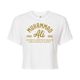 thumbnail image 1 of Muhammad Ali - Boxing Legend - Confidence, Conviction, Dedication... - Juniors Cropped Cotton Blend T-Shirt, 1 of 5