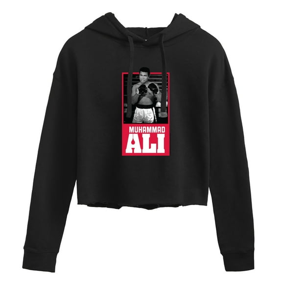 Muhammad Ali - Boxing Legend - Float Like a Butterfly - Juniors Cropped Pullover Hoodie