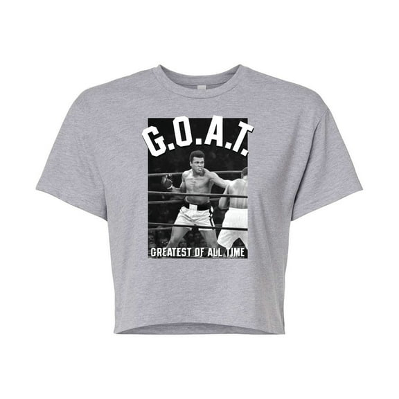 Muhammad Ali - Boxing Legend - G.O.A.T - Juniors Cropped Cotton Blend T-Shirt
