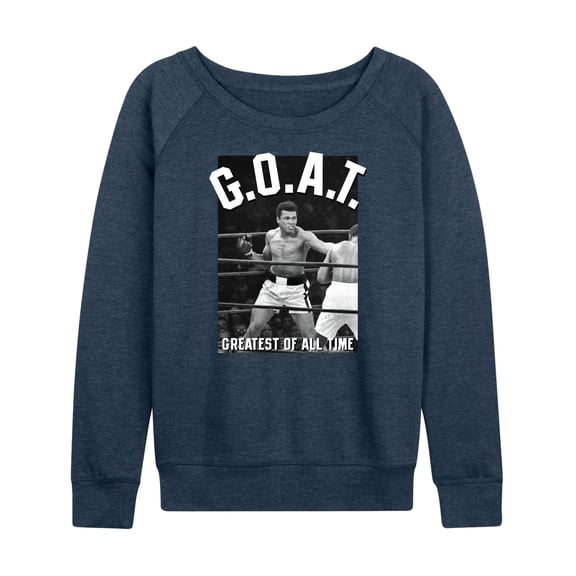Muhammad Ali - Boxing Legend - G.O.A.T - Women's Lightweight French Terry Long Sleeve Shirt
