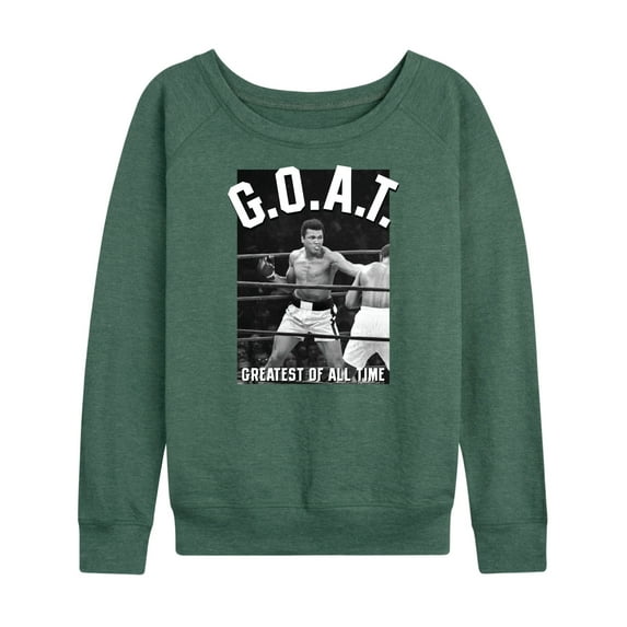Muhammad Ali - Boxing Legend - G.O.A.T - Women's Lightweight French Terry Long Sleeve Shirt