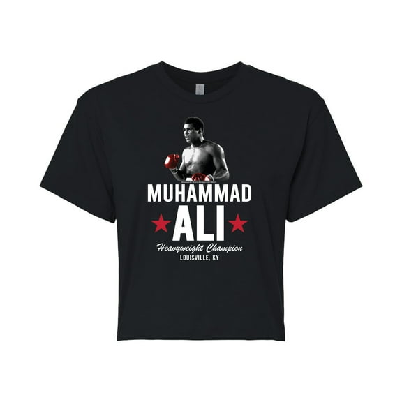 Muhammad Ali - Boxing Legend - Heavyweight Champion, KY - Juniors Cropped Cotton Blend T-Shirt