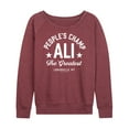 thumbnail image 1 of Muhammad Ali - Boxing Legend - People's Champ - Women's Lightweight French Terry Long Sleeve Shirt, 1 of 5