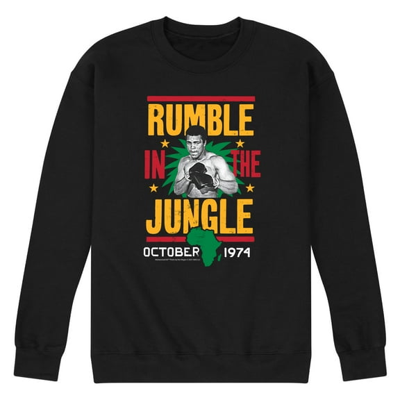 Muhammad Ali - Boxing Legend - Rumble In The Jungle Oct. 1974 - Men's Crew Neck Fleece Pullover
