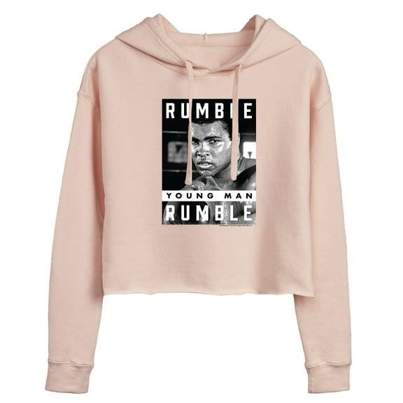 Muhammad Ali - Boxing Legend - Rumble Young Man Rumble - Juniors Cropped Pullover Hoodie
