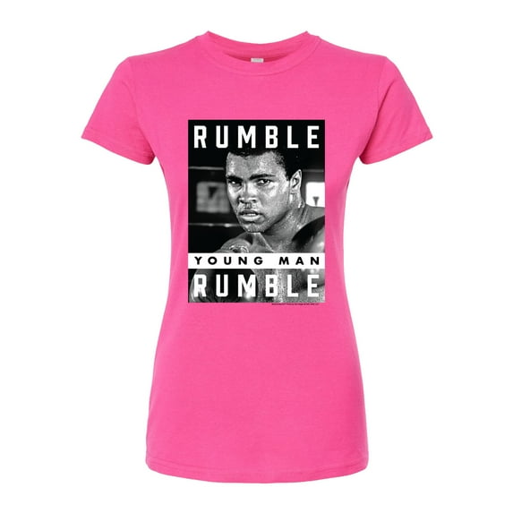 Muhammad Ali - Boxing Legend - Rumble Young Man Rumble - Juniors Fitted Graphic T-Shirt