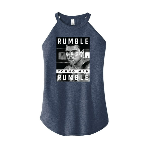 Muhammad Ali - Boxing Legend - Rumble Young Man Rumble - Juniors High Neck Tank Top