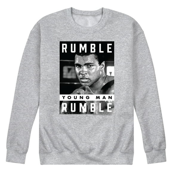 Muhammad Ali - Boxing Legend - Rumble Young Man Rumble - Men's Crew Neck Fleece Pullover