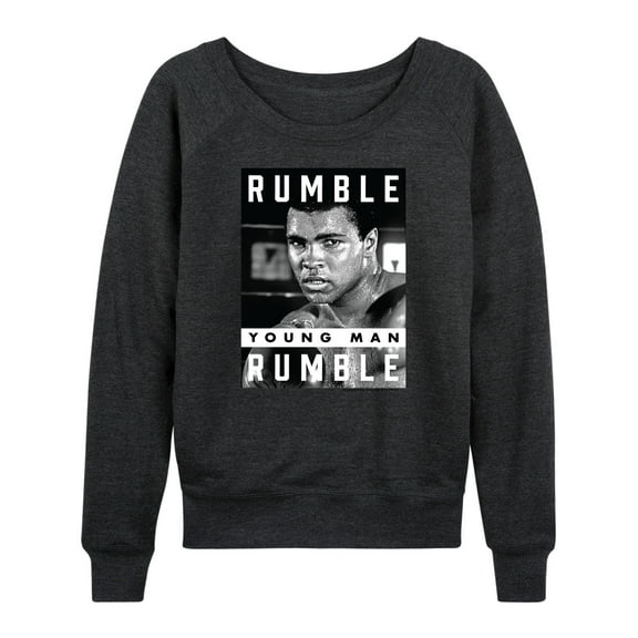 Muhammad Ali - Boxing Legend - Rumble Young Man Rumble - Women's Lightweight French Terry Long Sleeve Shirt