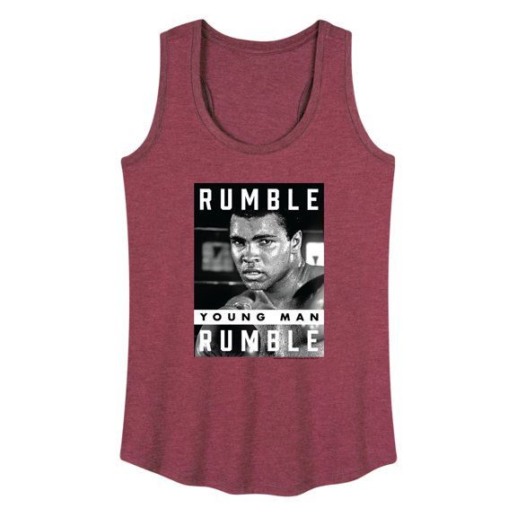 Muhammad Ali - Boxing Legend - Rumble Young Man Rumble - Women's Racerback Tank Top