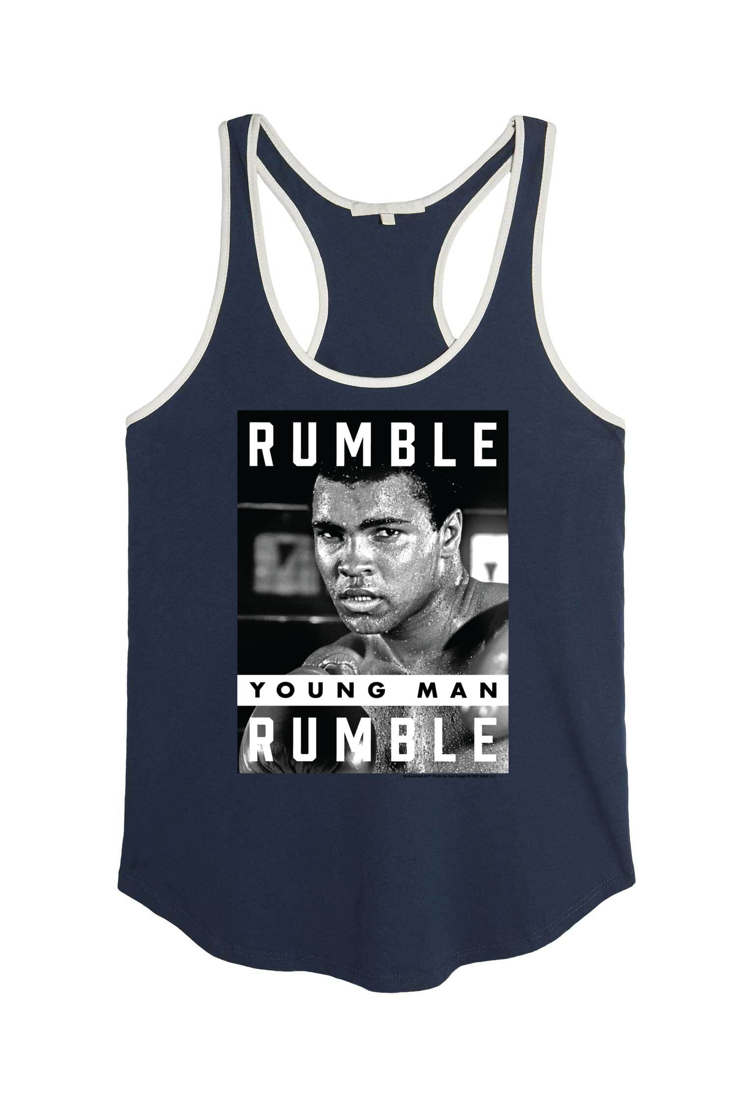 Muhammad Ali Boxing Legend Rumble Young Man Rumble Women's Ringer Tank Top