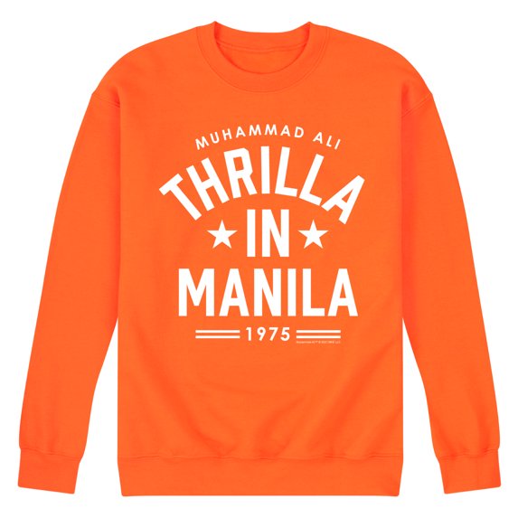 Muhammad Ali - Boxing Legend - Thrilla In Manilla - Men's Crew Neck Fleece Pullover