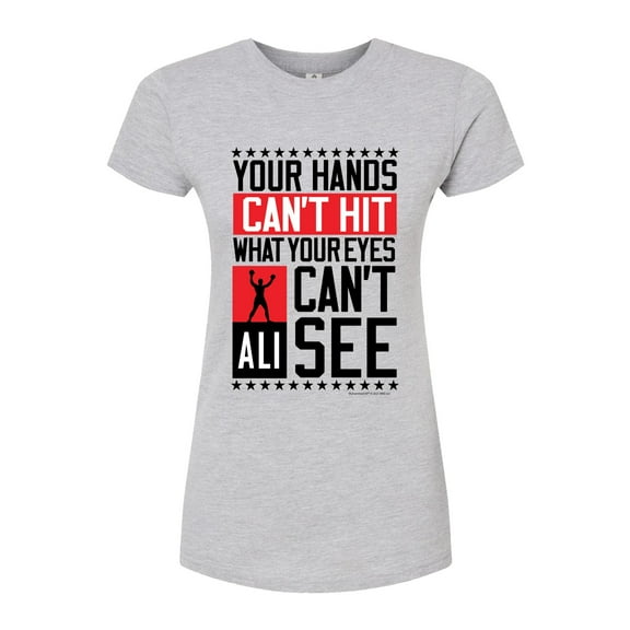 Muhammad Ali - Boxing Legend - Your Hands Can't Hit - Juniors Fitted Graphic T-Shirt